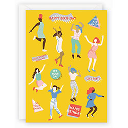 Ladies Dancing Birthday Card