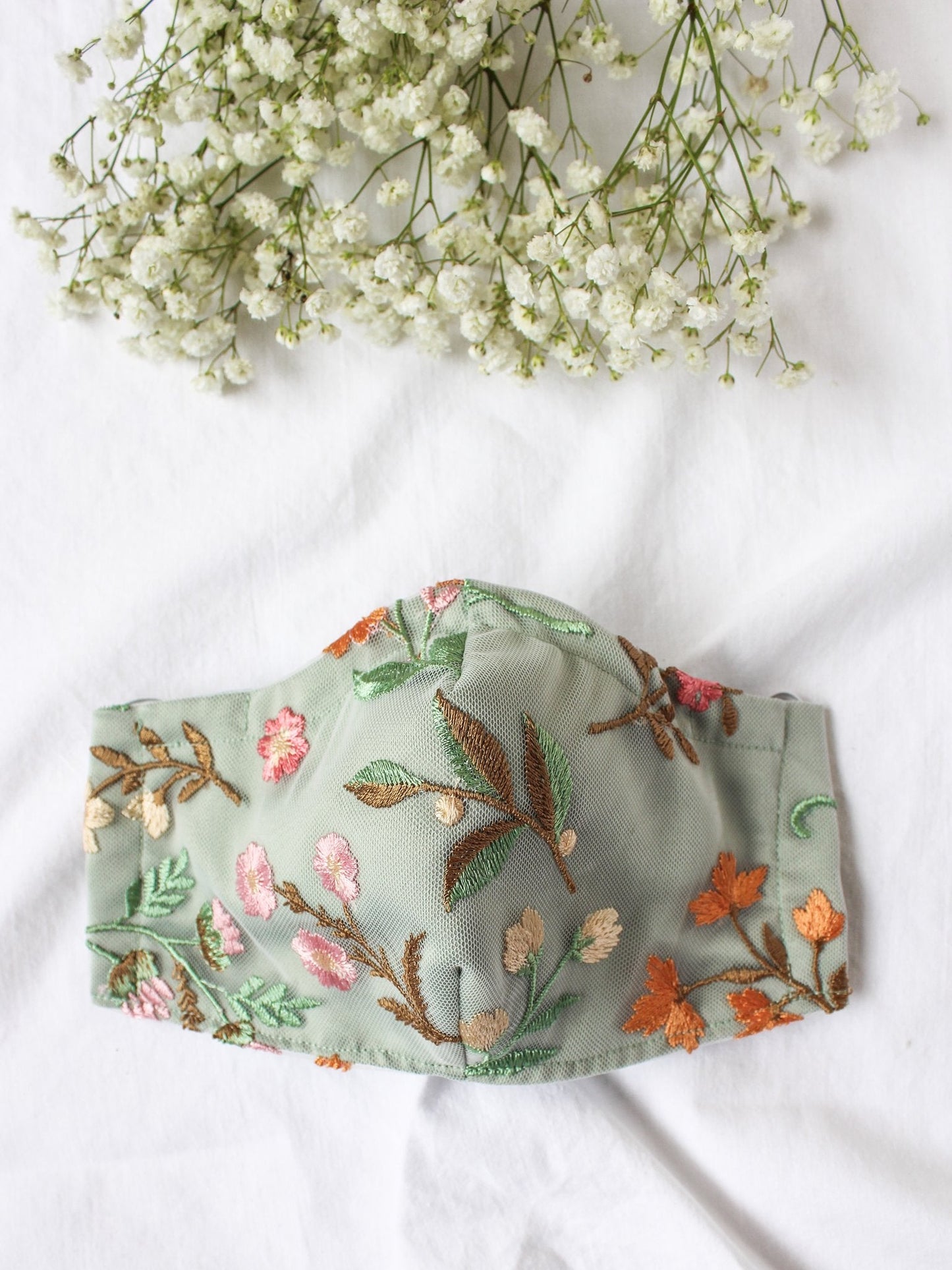 Garden Lace Satin Face Mask