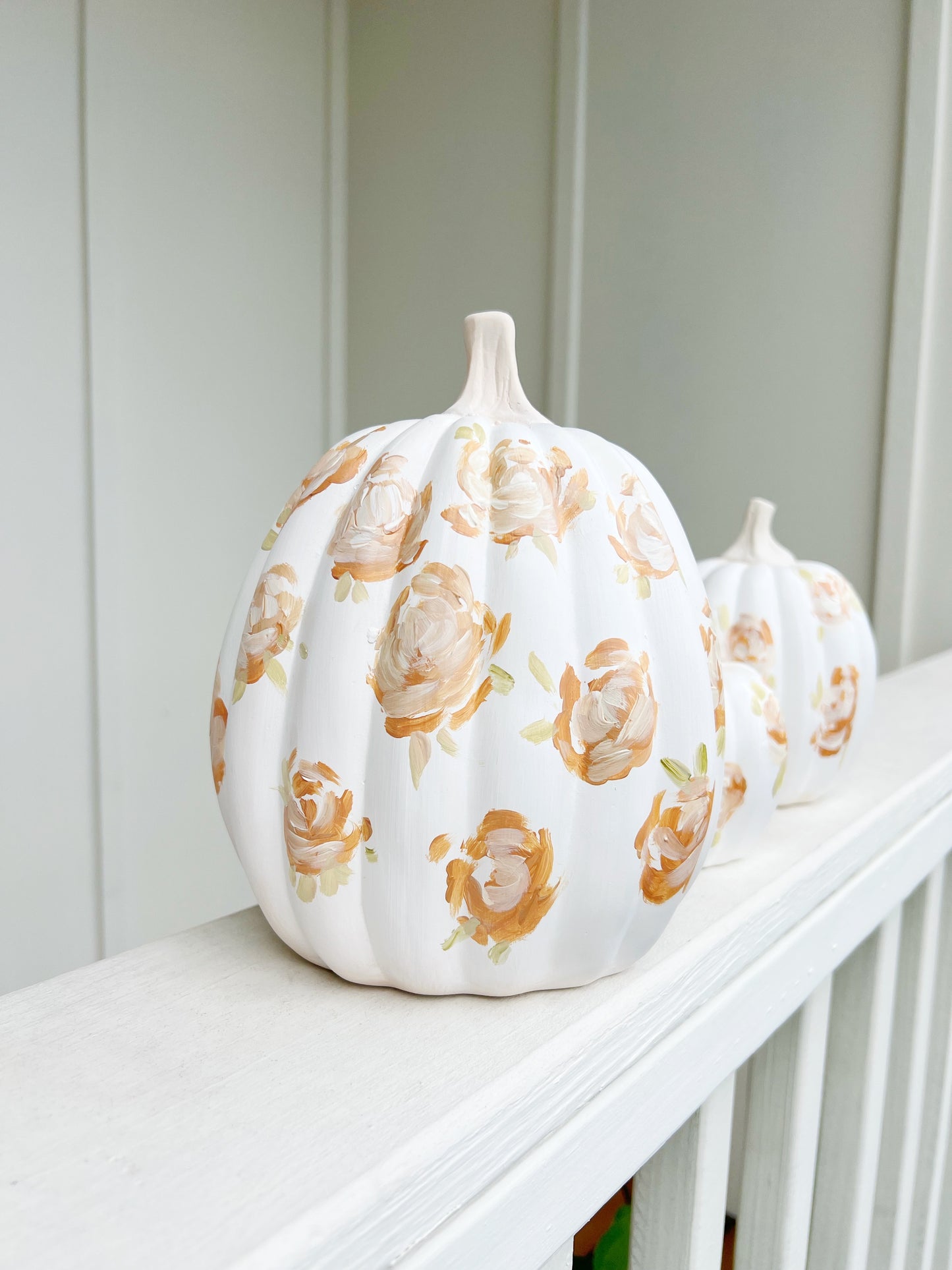 Mibellarosa x Brushed Script Hand Painted Ceramic Pumpkins