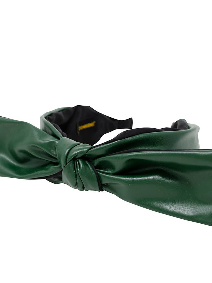 Big Bow Leather Knot Headband