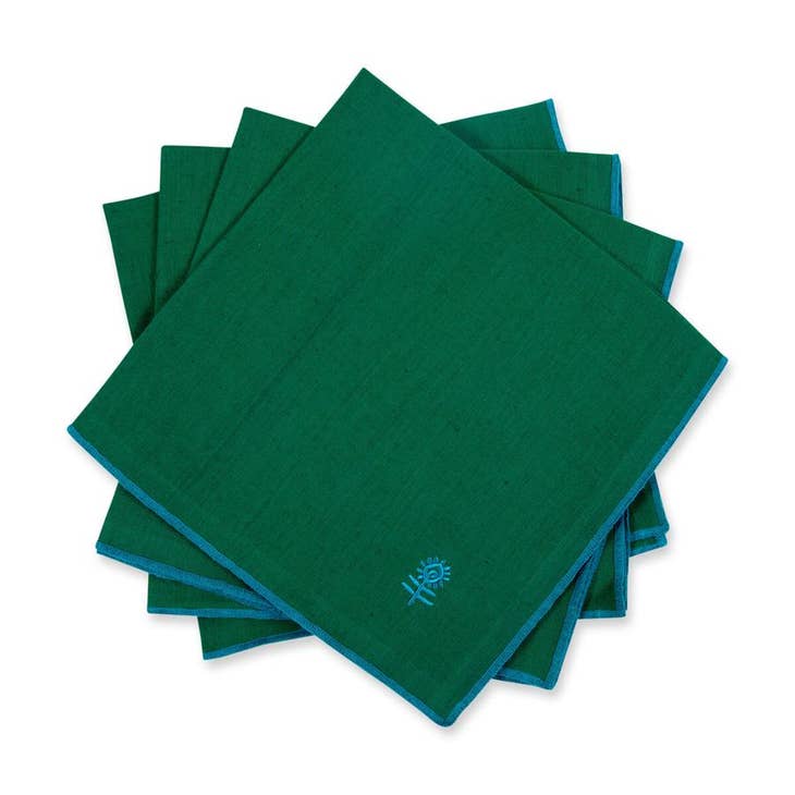 Emerald & Sky Icon Linen Napkin (set of 4)