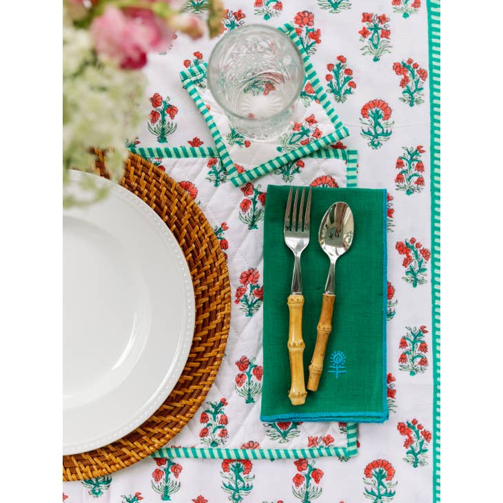 Emerald & Sky Icon Linen Napkin (set of 4)