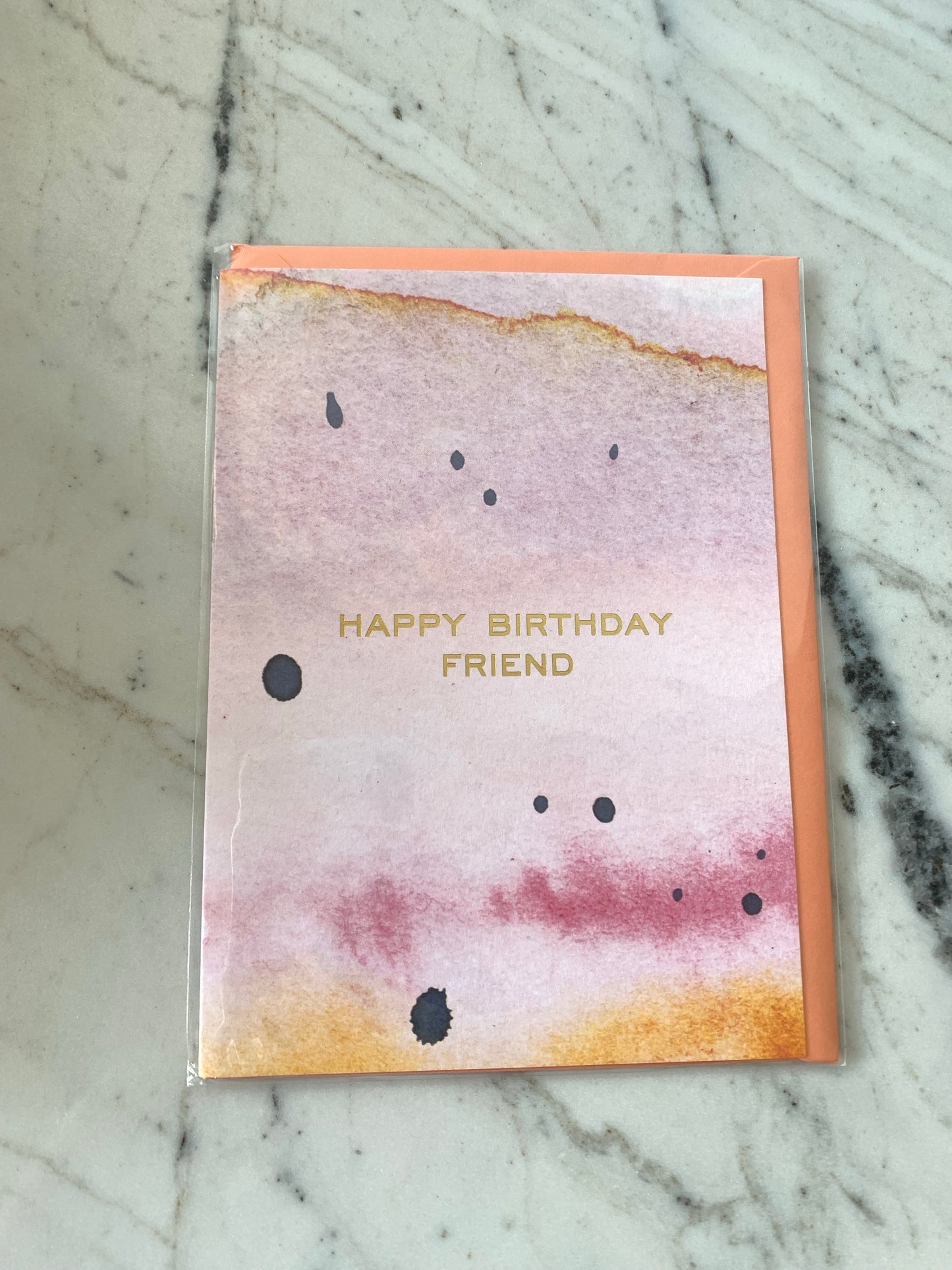 Happy Birthday Friend in Watercolor