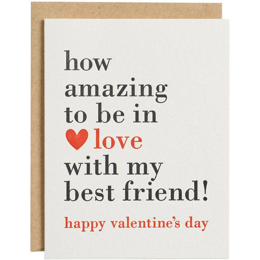 How Amazing to be in Love with my Best Friend! Valentine's Card