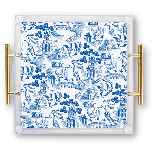 Chinoiserie Print Large Tray