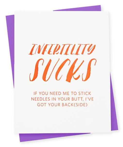Infertility Sucks Card