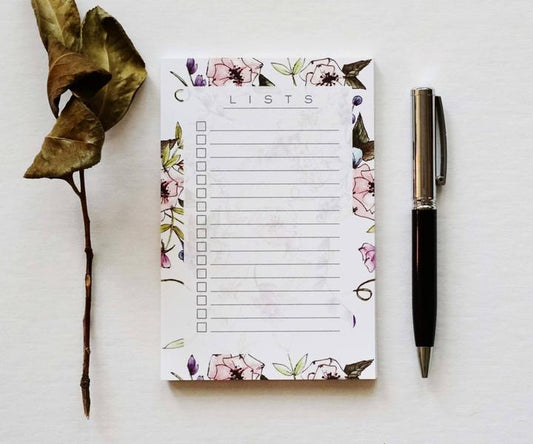 Floral List Notepad