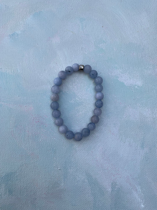 Blue Chalcedony Gemstone Bracelet